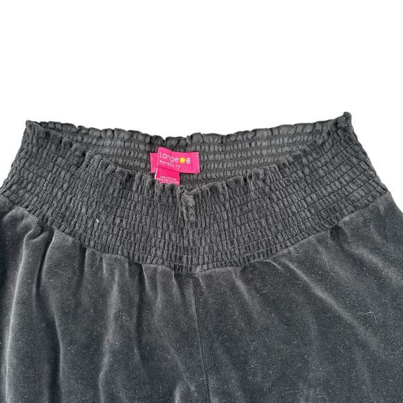 Maternity Black Velvet Maternity Pants Vintage 2000's Liz Lange Large - Picture 2 of 6